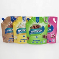 Sac de savon liquide imprimé personnalisé pochette de détergent emballage avec bec d'angle