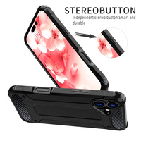 Coque de téléphone en TPU souple pour Apple iPhone 16 Pro Max 16 Pro 16 Plus 16 avec protection d'objectif en PC rigide hybride antichoc, coque 2 en 1