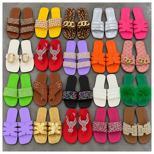 Sandales compensées coréennes à fleurs pour femmes - Semelle extérieure en caoutchouc antidérapante, tige en tissu respirant, imperméables, légères, rehaussantes - Product Image 1