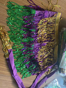 Mardi Gras <span class=keywords><strong>Fringe</strong></span> váy quần short Set 2 gói Mardi Gras sequin váy <span class=keywords><strong>b</strong></span>ụng Nhảy Hip lấp lánh trang phục trang phục cho Mardi Gras diễu hành - Product Image 3