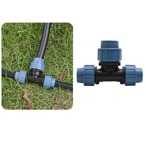 Chiết Giang Trung Quốc sản xuất pn10kg chất lượng tốt PP nén Phụ Kiện Màu Xanh nhanh chóng kết nối giảm <span class=keywords><strong>TEE</strong></span> cho hệ thống nước - Product Image 2