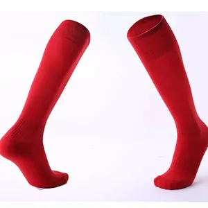 供应商定制袜子纯色长管压缩毛巾袜运动袜