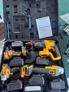 Vente directe <span class=keywords><strong>AliExpress</strong></span> - Ensemble d'outils électriques DW à batterie lithium haute puissance 4-en-1 : clé à chocs sans balais et meuleuse d'angle - Product Image 6