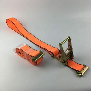 Sangle d'arrimage à cliquet E-Track de <span class=keywords><strong>2</strong></span> po la plus vendue pour le transport efficace de voitures et de marchandises, avec sangle en polyester et crochets métalliques pour transporteur - Product Image 2