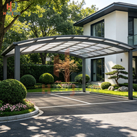 Abri de voiture portable haut de gamme en aluminium pour extérieur, avec structure thermolaquée, abri tout temps pour véhicules, idéal pour le stationnement domestique et l'utilisation extérieure.