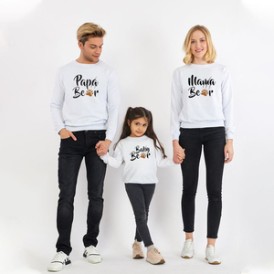 เสื้อสเวตเตอร์แขนยาวสำหรับแม่และลูกสาวลูกชายเสื้อผ้ากีฬาแบบเข้าชุดสำหรับครอบครัวฤดูใบไม้ร่วงฉลากส่วนตัว - Product Image 1