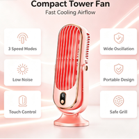 Ventilateur de bureau USB mini portable personnalisable en gros, 800mAh-1000mAh, silencieux, forte puissance, pour étudiants et activités extérieures