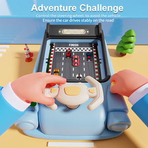 Divertido juego de mesa de coche de carreras de aventura interactivo educativo Musical escritorio simulación conducción volante juguetes para niños - Product Image 3