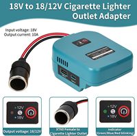 Adaptateur de batterie multifonction pour batterie lithium 18V, convertisseur de sortie USB Type-C allume-cigare XT60, matériau ABS