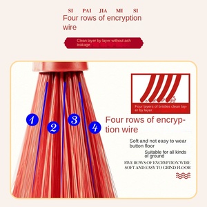 <span class=keywords><strong>Balai</strong></span> à cheveux en plastique domestique rouge une génération de <span class=keywords><strong>balai</strong></span> de nettoyage intérieur en laine douce élargi en soie de <span class=keywords><strong>glace</strong></span> matériel PET en bois de poche - Product Image 5