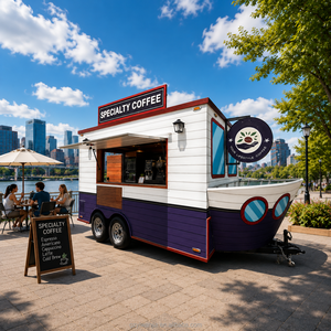 <span class=keywords><strong>Remorque</strong></span> à café mobile en forme <span class=keywords><strong>de</strong></span> <span class=keywords><strong>bateau</strong></span>, double essieu, pour la restauration, kiosque à café pour les cafés en plein air - Product Image 1