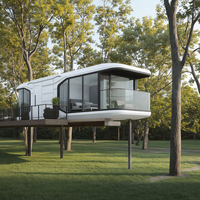 Solution de maison mobile à la mode moderne Cabine spatiale à capsule intelligente Mini dirigeable Pod Hotel tendance avec plus d'espace