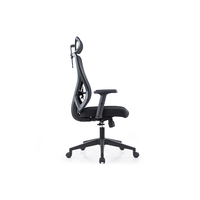 Chaise de bureau ergonomique professionnelle pivotante à dossier haut en maille noire au design moderne, chaise de bureau exécutive, sillas de oficina, chaise de bureau pour ordinateur