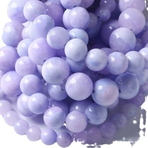 Fantasía persa <span class=keywords><strong>Jade</strong></span> cuentas dispersas 6-10mm lavanda piedra colgante pareja pulsera collar tejido Material joyería Accesorios - Product Image 1