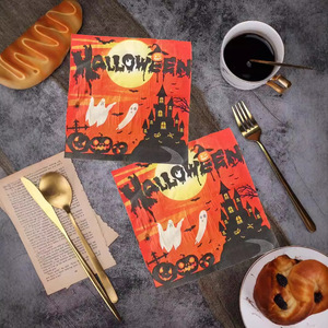 Halloween Printed <b>Paper</b> Napkins 330mm Square Disposable Festival Party Tableware - Product Image 4