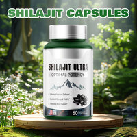 Capsules de Shilajit en marque blanche OEM, complément alimentaire pour l'entraînement, conditionnement en bouteille, vente en gros en vrac pour adultes