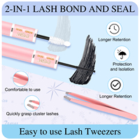 Kit de cils en grappe DIY EMEDA avec logo personnalisé, kit de cils DIY à marque privée, cils en grappe de vison moelleux et volumineux en gros