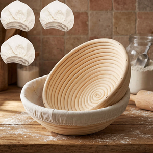 Cestas de Ratán para Fermentación Artesanal de Pan de Levadura, Kit de Herramientas para Hornear Pan y Repostería, Ecológico - Product Image 3