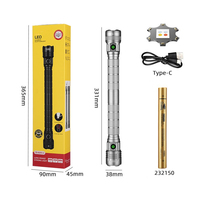 Long-range Telescopic Zoom Long-lasting White Laser High-power Dual-head Flashlight Hunting Hiking Aluminum Portable Torch Light
