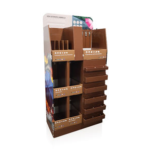 Exhibidor de Cartón Resistente para Paraguas con Almacenamiento para Supermercados y Tiendas Minoristas, Fabricación OEM y ODM - Product Image 4