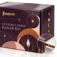 Boîte d'expédition pour bougies en carton ondulé E Flute, personnalisée, brillante, pour emballage cadeau