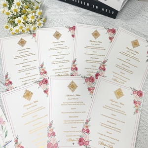 Impression florale personnalisée de cartes d'invitation de mariage, impression en relief à l'aveugle <span class=keywords><strong>grand</strong></span> <span class=keywords><strong>format</strong></span>, papier cartonné pour événements spéciaux - Product Image 6