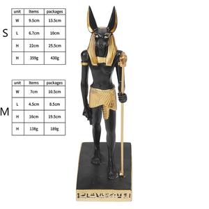 Estatua de resina de Anubis, Estatua de la <span class=keywords><strong>muerte</strong></span> del Antiguo Egipto para manualidades de sala de estar o recuerdos, adorno ESB04 - Product Image 2