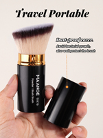 Maange Pinceau Rétractable Personnalisable Naturel Pinceau de Maquillage Doux de Marque Privée