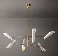 Lustre moderne suspendu pour salon ou salle à manger, restaurant, luminaire décoratif en métal laiton