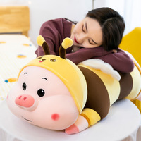 Offre Spéciale 60cm abeille dressing cochon en peluche abeille costume cochon oreiller grands yeux cochon poupée câlin peluches