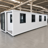 Maison conteneur extensible de 40 pieds, villa modulaire préfabriquée de luxe, structure en acier, mini-maison pliable pour les centres de villégiature et l'habitation résidentielle