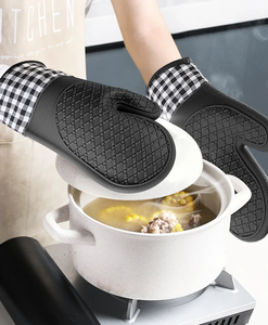 Insulated Oven Silicone Heat-proof Oven Mitts Microwave Oven Baking <b>Tools</b> Household Kitchen Bar Bakeware - Product Image 1