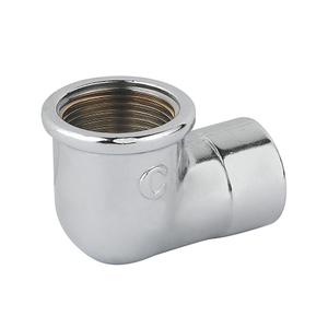 Raccordo a gomito ridotto in ottone cromato 3/4 x 1/2 per impianti idraulici - Product Image 1