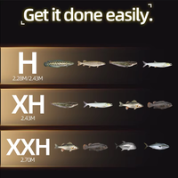 Canne à pêche en carbone FISHINGFANS ORCA H XH XXH, poids de lancer 18-60g, puissante pour brochet, carpe, bar, action XF, pêche au gros gibier