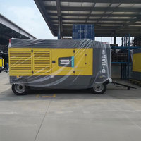Compresseur d'air portable diesel Atlas Copco XAVS1800, moteur CAT, 14 bar, 1712cfm, 48m3/min, compresseur mobile pour forage de puits d'eau