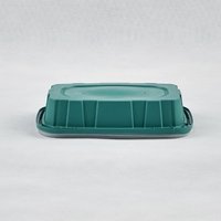 Boîte de conservation alimentaire en plastique vert avec couvercle en plastique transparent, pour emballer les aliments des employés de bureau et pour le stockage des aliments à domicile
