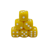 Dés en plastique violet transparent 8mm/10mm/12mm/14mm/16mm D6 avec points blancs pour jeu de société