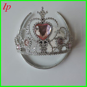 Tiara de Plástico con Forma de Corazón Rosa Congelado para Niños, Accesorio de Disfraz para Fiesta de Graduación LPT0007 - Product Image 3
