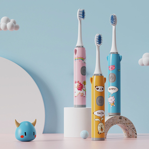 Nuevo <span class=keywords><strong>cepillo</strong></span> de dientes eléctrico para niños, dibujos animados de niños, Dupont, pelo suave, tipo de onda acústica, <span class=keywords><strong>cepillo</strong></span> de dientes inteligente para niños - Product Image 1