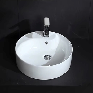 Lavabo de salle de bain en céramique rond de <span class=keywords><strong>petite</strong></span> taille, fait main, qualité commerciale supérieure, pour comptoir - Product Image 2