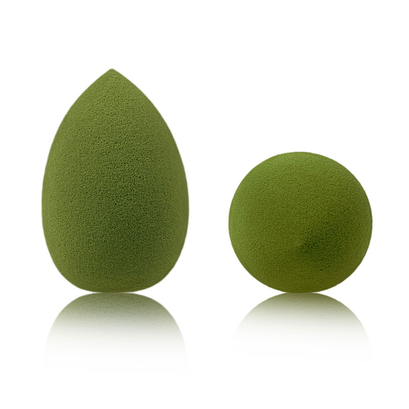 Éponge de maquillage goutte verte