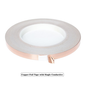 Высокотемпературная термостойкая токопроводящая клейкая лента из медной фольги для защиты от электромагнитных помех (EMI/RFI) и сигнальных помех, для использования с витражами, защищающая от улиток и слизней. - Product Image 3