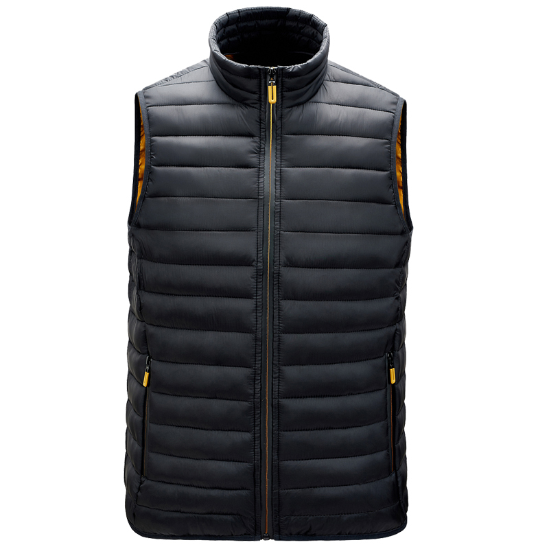 Wholesale Stand Neck Mens Waistcoat & Vest Zipper Sleeveless Coat Zipper Pocket Men's Blank Vest Water Proof Cotton Vest