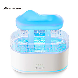 Humidificador de luz nocturna de aromaterapia de aire de 500Ml difusor de Aroma de nube de lluvia con sonido de lluvia - Product Image 1