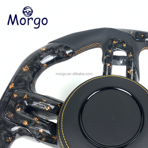 Volant en cuir et fibre de carbone forgé sur mesure, compatible avec Ford Mustang 2015-2023 - Product Image 2