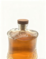 Tiges de présentation en verre cristallin transparent sur mesure avec bouchon en liège, couleur et logo personnalisés pour bouteilles de whisky et de vin – Vente en gros