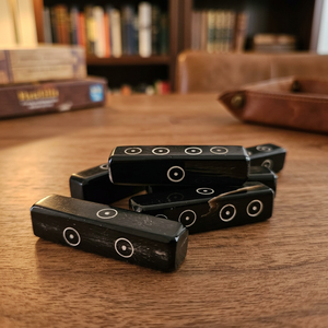 Premium Handmade Buffalo Horn Long Rectangular Dice Set Natural <b>Black</b> Horn Viking Gaming Dice Traditional Bar Dice Wholesale - Product Image 1