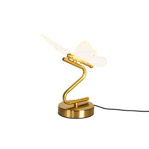 Lámpara d mesaLEDcon mariposa dorada,luces nocturnas de noche modernas y lujosas para el dormitorio y la sala d estar,decoración - Product Image 2