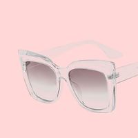 Lunettes de soleil œil de chat rétro à grande monture pour femmes, montures solides à bordure complète, protection UV, style défilé