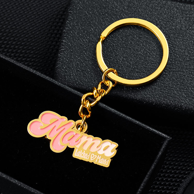 2d logo porte-clés en métal